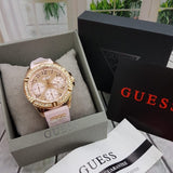  Shop Authentic Guess Frontier Diamonds Rose Gold Dial Pink Rubber Strap Watch For Women - W1160L5 - Luxxuri