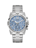  Shop Authentic Guess Commander Chronograph Blue Dial Silver Steel Strap Watch for Men - GW0056G2 - Luxxuri