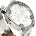  Shop Authentic Diesel Badass Chronograph White Dial White Leather Strap Watch For Men - DZ7265 - Luxxuri