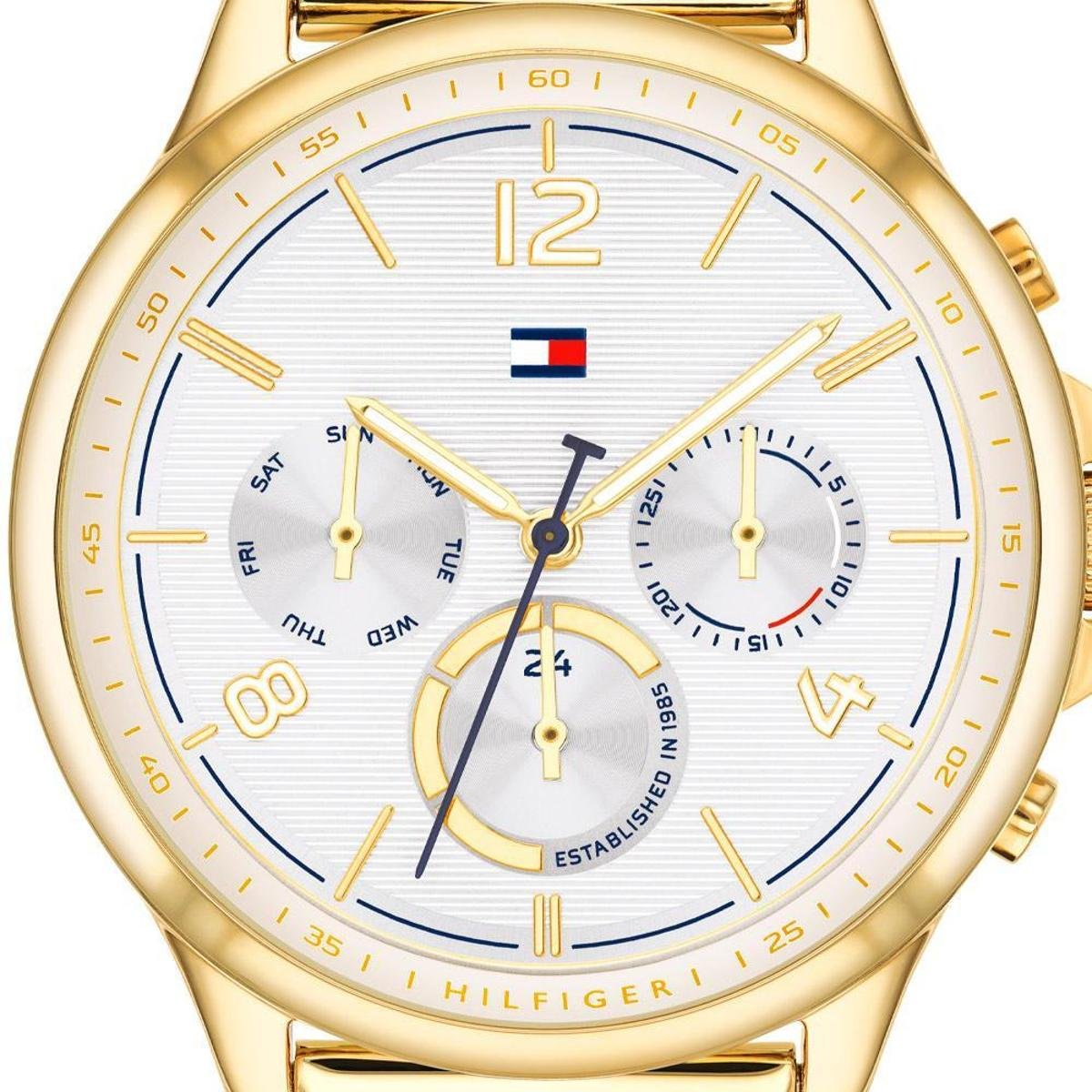  Shop Authentic Tommy Hilfiger Harper Chronograph White Dial Gold Steel Strap Watch For Women - 1782223 - Luxxuri