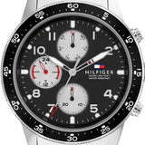  Shop Authentic Tommy Hilfiger Jimmy Multifunction Black Dial Silver Steel Strap Watch For Men  - 1791950 - Luxxuri