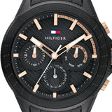  Shop Authentic Tommy Hilfiger Aiden Chronograph Black Dial Black Steel Strap Watch For Men - 1791858 - Luxxuri