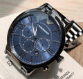  Shop Authentic Emporio Armani Giovanni Chronograph Blue Dial Grey Steel Strap Watch For Men - AR11348 - Luxxuri