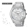  Shop Authentic Emporio Armani Valente Chronograph Silver Dial Silver Steel Strap Watch For Men - AR11081 - Luxxuri