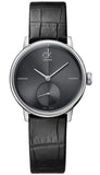  Shop Authentic Calvin Klein Accent Black Dial Black Leather Strap Watch for Women  - K2Y2Y1C3 - Luxxuri