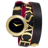  Shop Authentic Versace V-Flare Quartz Black Dial Black Leather Strap Watch for Women - VEBN00218 - Luxxuri