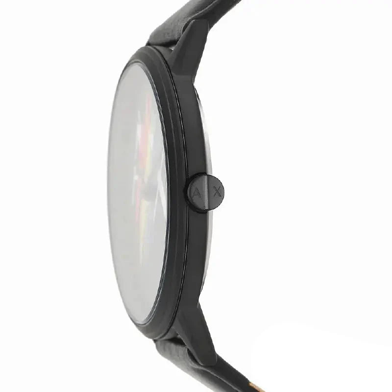  Shop Authentic Armani Exchange Cayde Analog Black Dial Black Leather Strap Watch For Men - AX7120 - Luxxuri