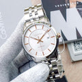  Shop Authentic Calvin Klein Infinity Silver Dial Silver Steel Strap Watch for Men - K5S34B46 - Luxxuri