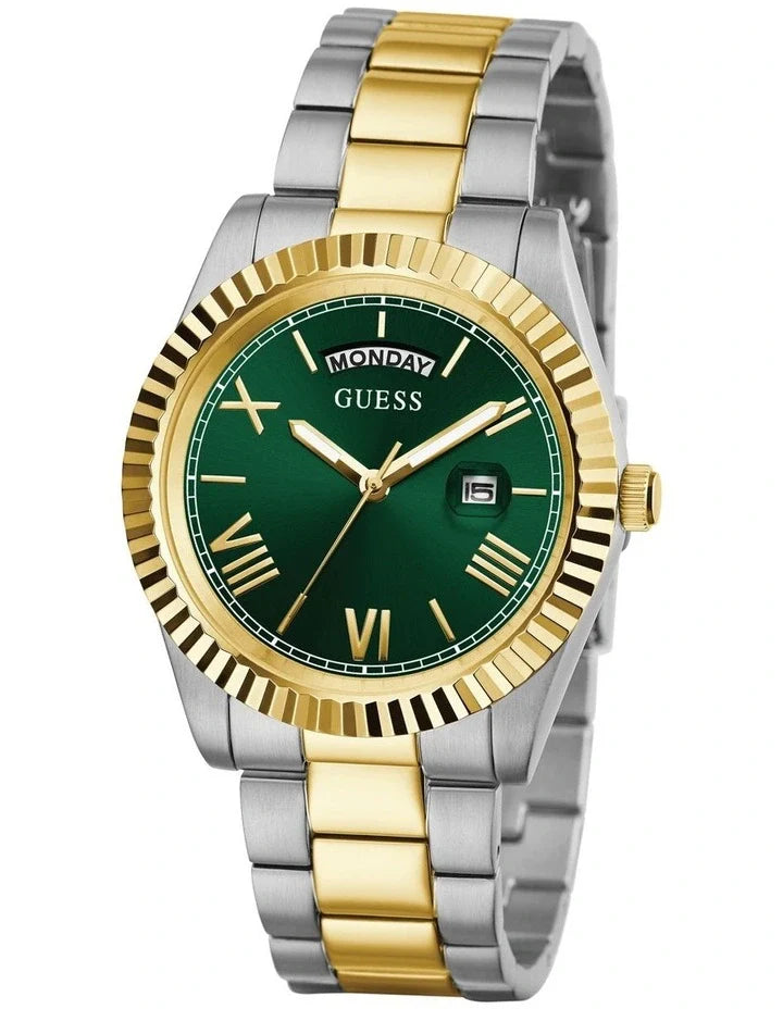  Shop Authentic Guess Connoisseur Green Dial Two Tone Steel Strap Watch for Men - GW0265G8 - Luxxuri