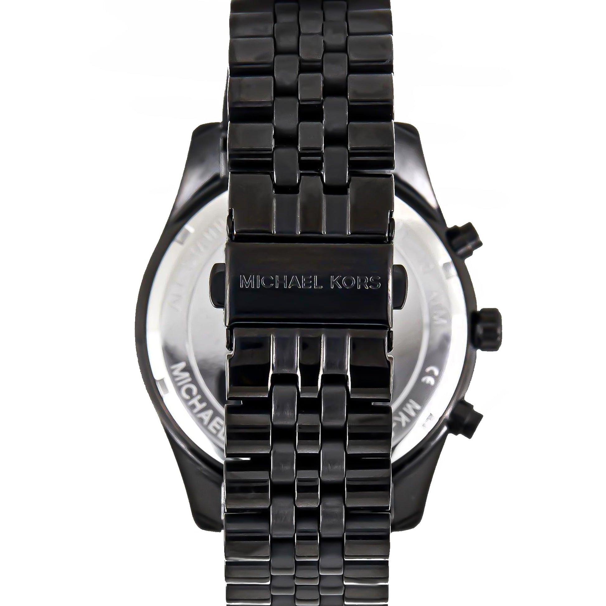  Shop Authentic Michael Kors Lexington Chronograph Black Dial Black Steel Strap Watch for Men - MK8603 - Luxxuri