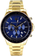  Shop Authentic Maserati SFIDA Analog Blue Dial Gold Stainless Steel Watch For Men - R8873640008 - Luxxuri