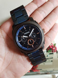  Shop Authentic Fossil Machine Chronograph Black Dial Two Tone Steel Strap Watch for Men - FS5164 - Luxxuri