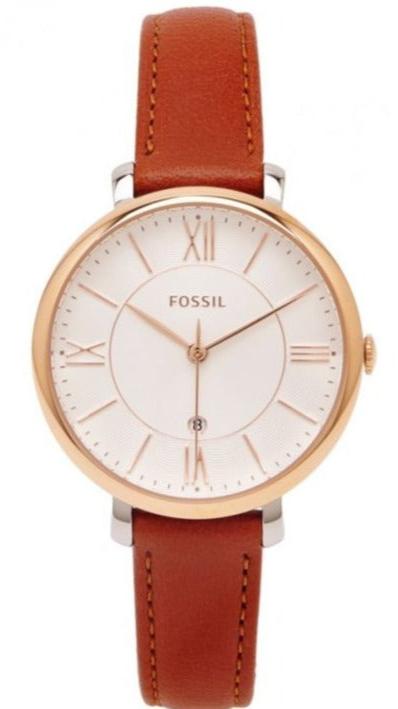  Shop Authentic Fossil Jacqueline White Dial Brown Leather Strap Watch for Women - ES3842 - Luxxuri