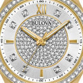  Shop Authentic Bulova Crystal Collection Silver Crystal Dial Gold Steel Strap Watch for Women - 98L228 - Luxxuri