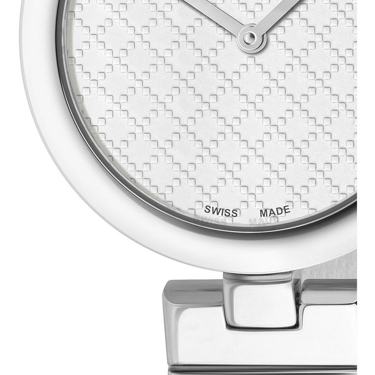  Shop Authentic Gucci Diamantissima Quartz White Dial Silver Steel Strap Watch For Women - YA141402 - Luxxuri