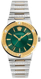  Shop Authentic Versace Greca Green Dial Silver Steel Strap Watch for Men - VEVI00420 - Luxxuri