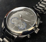  Shop Authentic Maserati Traguardo Gun Metal Dial Grey Steel Strap Watch For Men - R8873612002 - Luxxuri