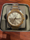  Shop Authentic Fossil Everett Chronograph Gold Dial Two Tone Steel Strap Watch for Men - FS5796 - Luxxuri