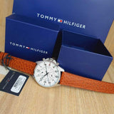  Shop Authentic Tommy Hilfiger Dean Quartz Multifunction White Dial Brown Leather Strap Watch for Men - 1791274 - Luxxuri