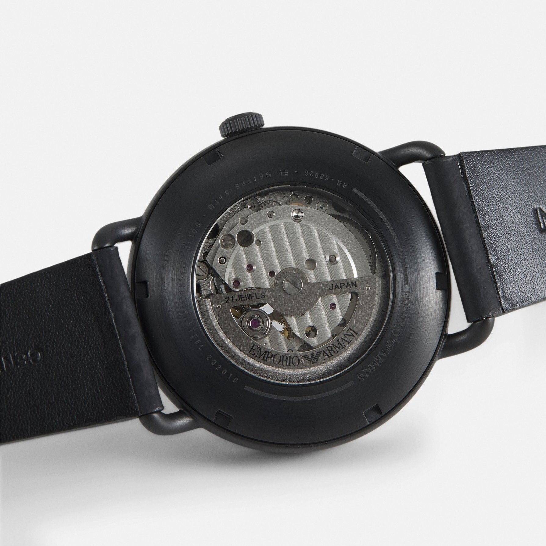  Shop Authentic Emporio Armani Aviator Chronograph Black Dial Black Leather Strap Watch For Men - AR60028 - Luxxuri