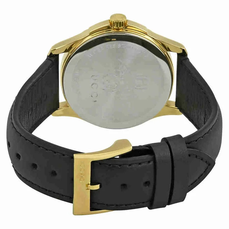  Shop Authentic Gucci Le Marche Des Merveilles Quartz Green Dial Black Leather Strap Watch For Women - YA126463 - Luxxuri