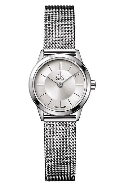  Shop Authentic Calvin Klein Minimal White Dial Silver Mesh Bracelet Watch for Men - K3M22126 - Luxxuri