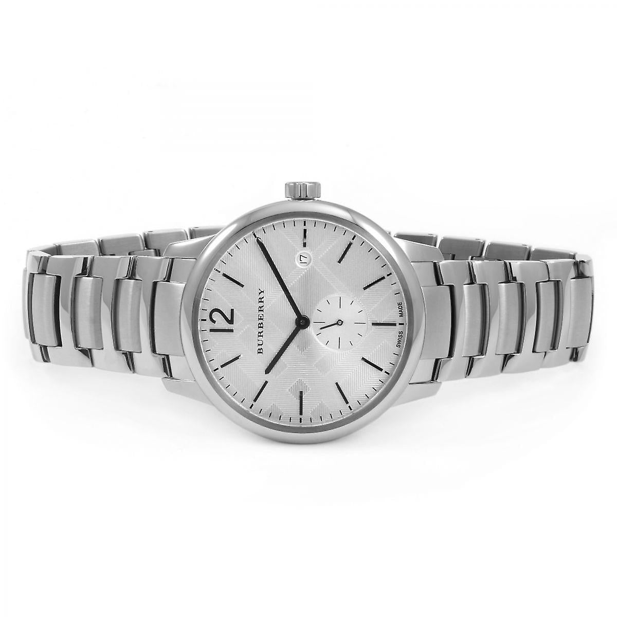  Shop Authentic Burberry The Classic Silver Dial Silver Steel Strap Watch for Men - BU10004 - Luxxuri