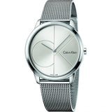  Shop Authentic Calvin Klein Minimal Silver Dial Silver Mesh Bracelet Watch for Men - K3M2112Z - Luxxuri