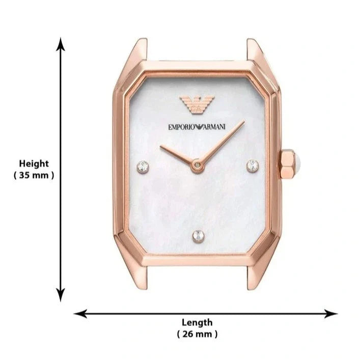  Shop Authentic Emporio Armani Gioia Quartz Mother of Pearl Dial Black Leather Strap Watch For Women - AR11390 - Luxxuri