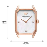  Shop Authentic Emporio Armani Gioia Quartz Mother of Pearl Dial Black Leather Strap Watch For Women - AR11390 - Luxxuri
