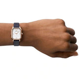  Shop Authentic Emporio Armani Gianni T Bar Quartz Mother of Pearl Dial Blue Leather Strap Watch For Women - AR11466 - Luxxuri