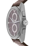  Shop Authentic Emporio Armani Claudio Chronograph Brown Dial Brown Leather Strap Watch For Men - AR11482 - Luxxuri