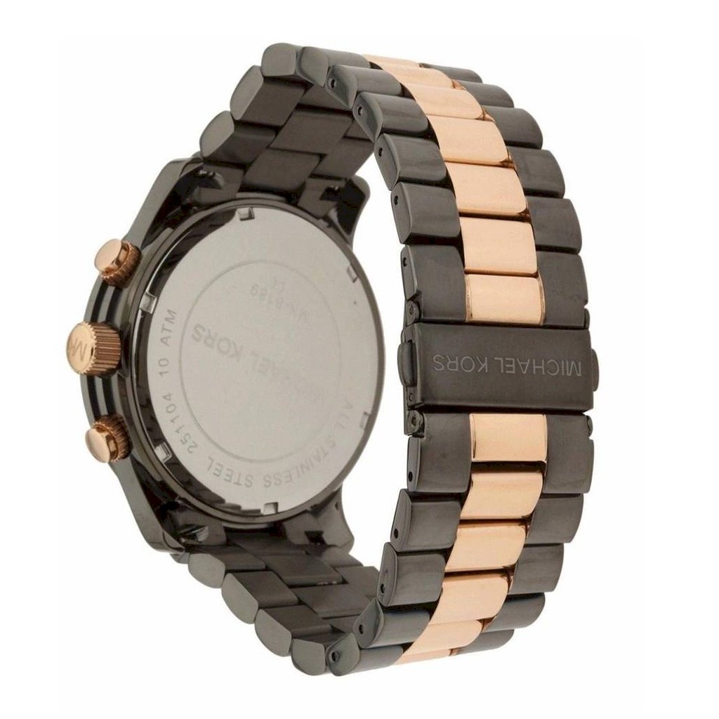  Shop Authentic Michael Kors Runway Chronograph Grey Dial Two Tone Steel Strap Unisex Watch - MK8189 - Luxxuri