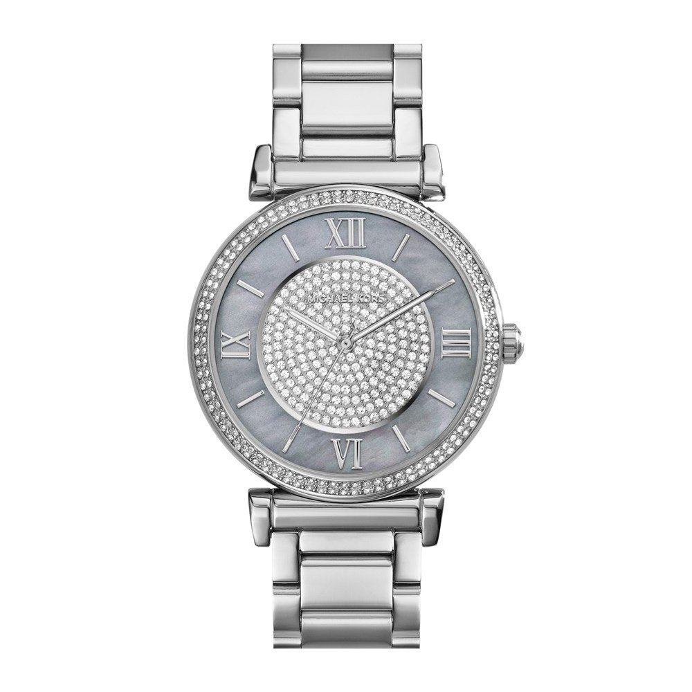  Shop Authentic Michael Kors Caitlin Crystal Dial Silver Steel Strap Watch for Women - MK3331 - Luxxuri