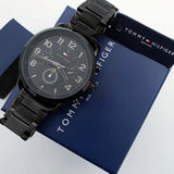  Shop Authentic Tommy Hilfiger Briggs Black Dial Black Steel Strap Watch for Men  - 1791423 - Luxxuri