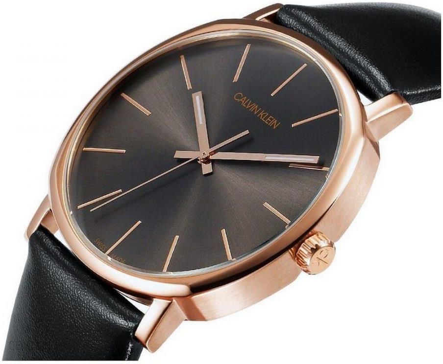  Shop Authentic Calvin Klein Posh Black Dial Black Leather Strap Watch for Men - K8Q316C3 - Luxxuri
