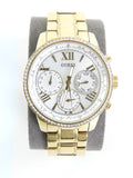  Shop Authentic Guess Multi-function Diamonds White Dial Gold Steel Strap Watch for Women - W0559L2 - Luxxuri