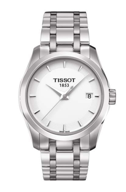  Shop Authentic Tissot T Trend Couturier White Dial Silver Steel Strap Watch For Women - T035.210.11.011.00 - Luxxuri