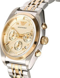  Shop Authentic Emporio Armani Classic Chronograph White Dial Two Tone Steel Strap Watch For Men - AR0396 - Luxxuri