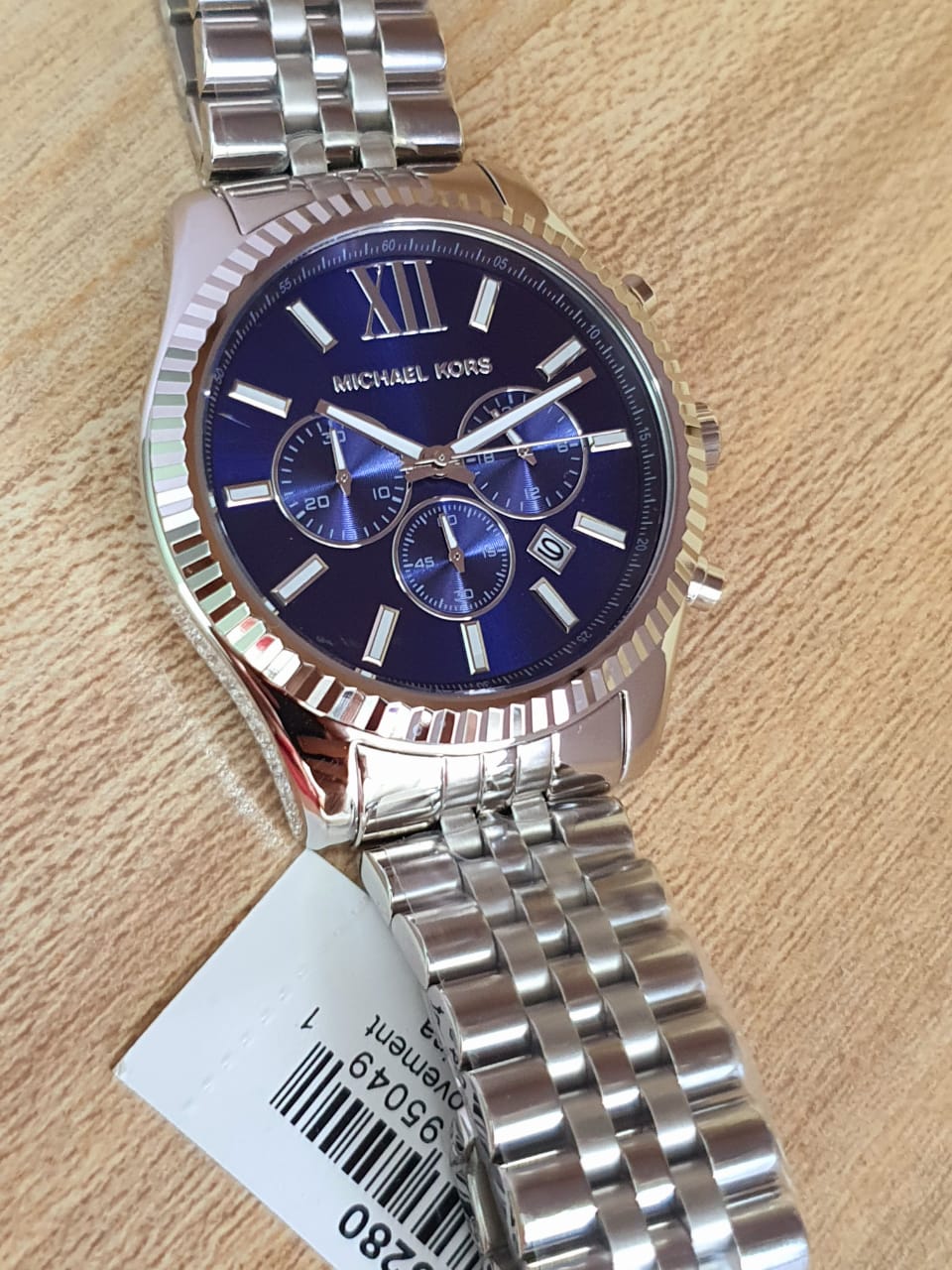  Shop Authentic Michael Kors Lexington Chronograph Blue Dial Silver Steel Strap Watch for Men - MK8280 - Luxxuri