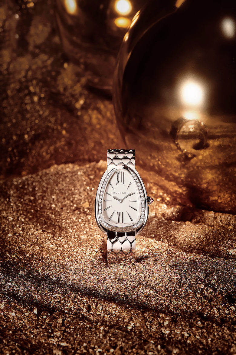  Shop Authentic Bvlgari Serpenti Seduttori Diamonds Silver Dial Silver Steel Strap Watch for Women - SERPENTI103361 - Luxxuri