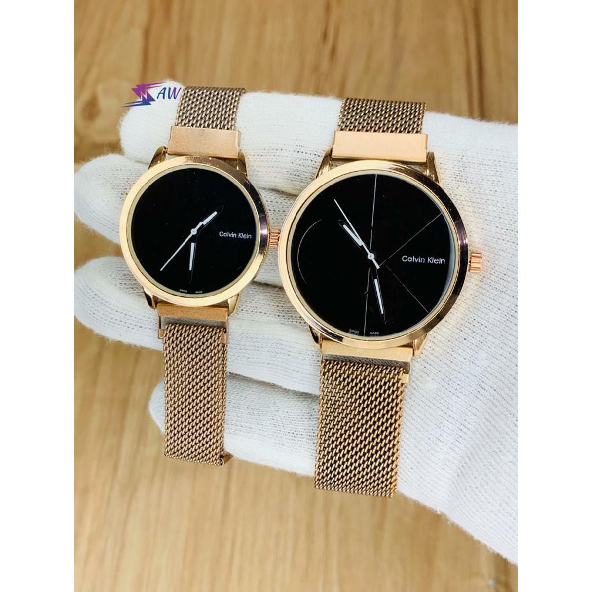  Shop Authentic Calvin Klein Minimal Black Dial Rose Gold Mesh Bracelet Watch for Men - K3M21621 - Luxxuri