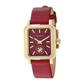 Tory Burch Robinson Quartz Red Dial Red Leather Strap Watch for Women - TBW1505