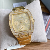  Shop Authentic Guess Raven Diamonds Gold Dial Gold Steel Strap Watch for Women - GW0104L2 - Luxxuri