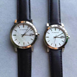  Shop Authentic Burberry The City Silver Dial Black Leather Strap Watch for Women - BU9106 - Luxxuri