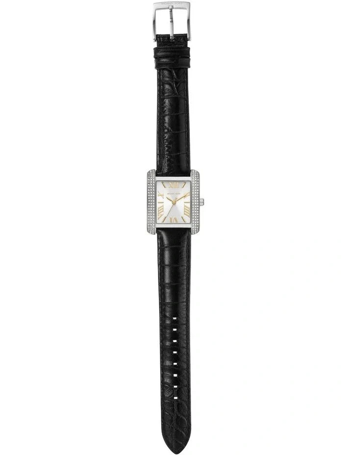  Shop Authentic Michael Kors Lake Quartz White Dial Black Leather Strap Watch For Women - MK2762 - Luxxuri
