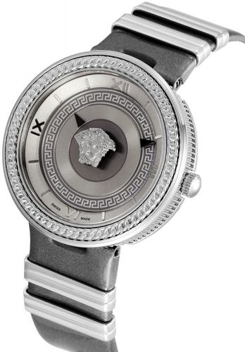  Shop Authentic Versace V Metal Icon Silver Dial Silver & Grey Strap Watch for Women - VLC120016 - Luxxuri