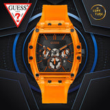  Shop Authentic Guess Phoenix Multifunction Black Dial Orange Rubber Strap Watch For Men - GW0203G10 - Luxxuri