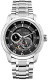  Shop Authentic Bulova BVA Dual Aperture Black Dial Silver Steel Strap Watch for Men - 96A119 - Luxxuri