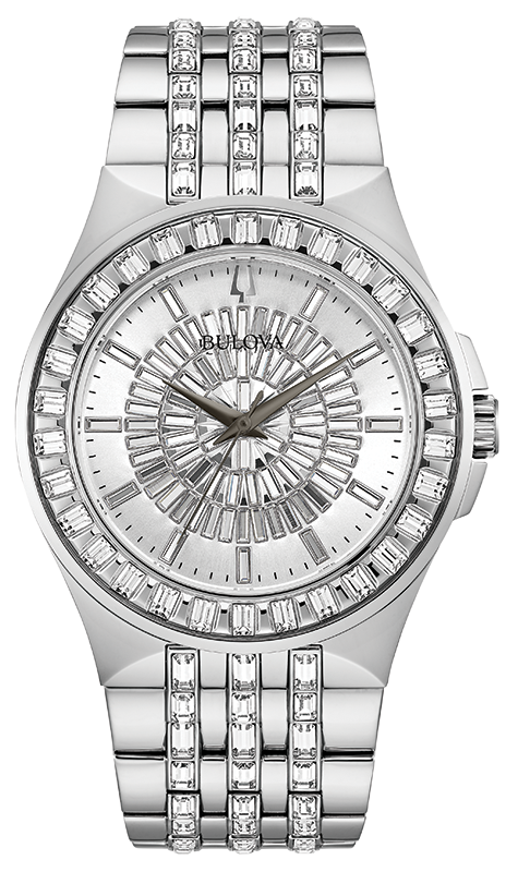  Shop Authentic Bulova Phantom Crystal Silver Dial Silver Steel Strap Watch for Men - 96A236 - Luxxuri